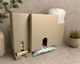 3D-gedruckter Badezimmer Organizer – Spender für Tampons, Binden & Slipeinlagen | Modernes Bad-Accessoire