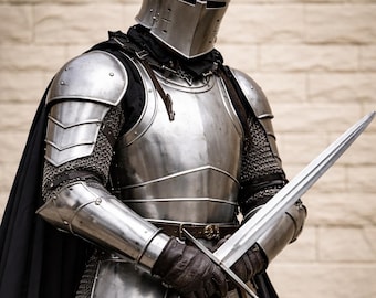 Medieval Knight Barbuta Wearable Armor Handmade Plate Costume Helmet, Renaissance LARP Costume, Reenactment Suit