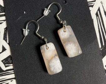 Flower Agate Drop Earrings