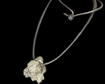 Carved Turtle Island Pendant on Cord