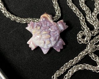 Wampum Turtle on 20” Stainless Steel Chain