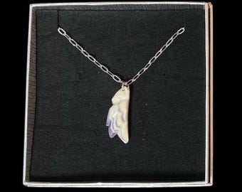 Wampum Wing on 16” Stainless Steel Chain