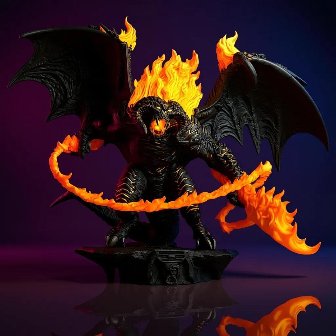 Balrog – Lord of the Rings STL Print File 1:10 Scale (fullsize + Bust ...