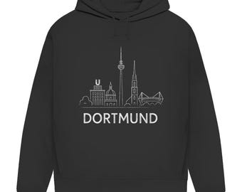 Felpa con cappuccio biologica premium da donna Skyline Dortmund