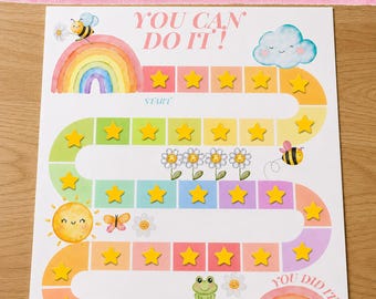 Kids Reward Chart Printable, Behavior Chart for Kids, Star Reward System, Toddler Chore Chart, Instant Download PDF