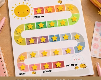 Kids Reward Chart Printable | Editable Behavior Chart for Toddlers | Motivation Tracker | Chore & Routine Chart|Montessori Reward System PDF
