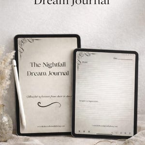 Nightfall Dream Journal | Mindful Reflections from Dusk to Dawn | Printable Dream Journal PDF
