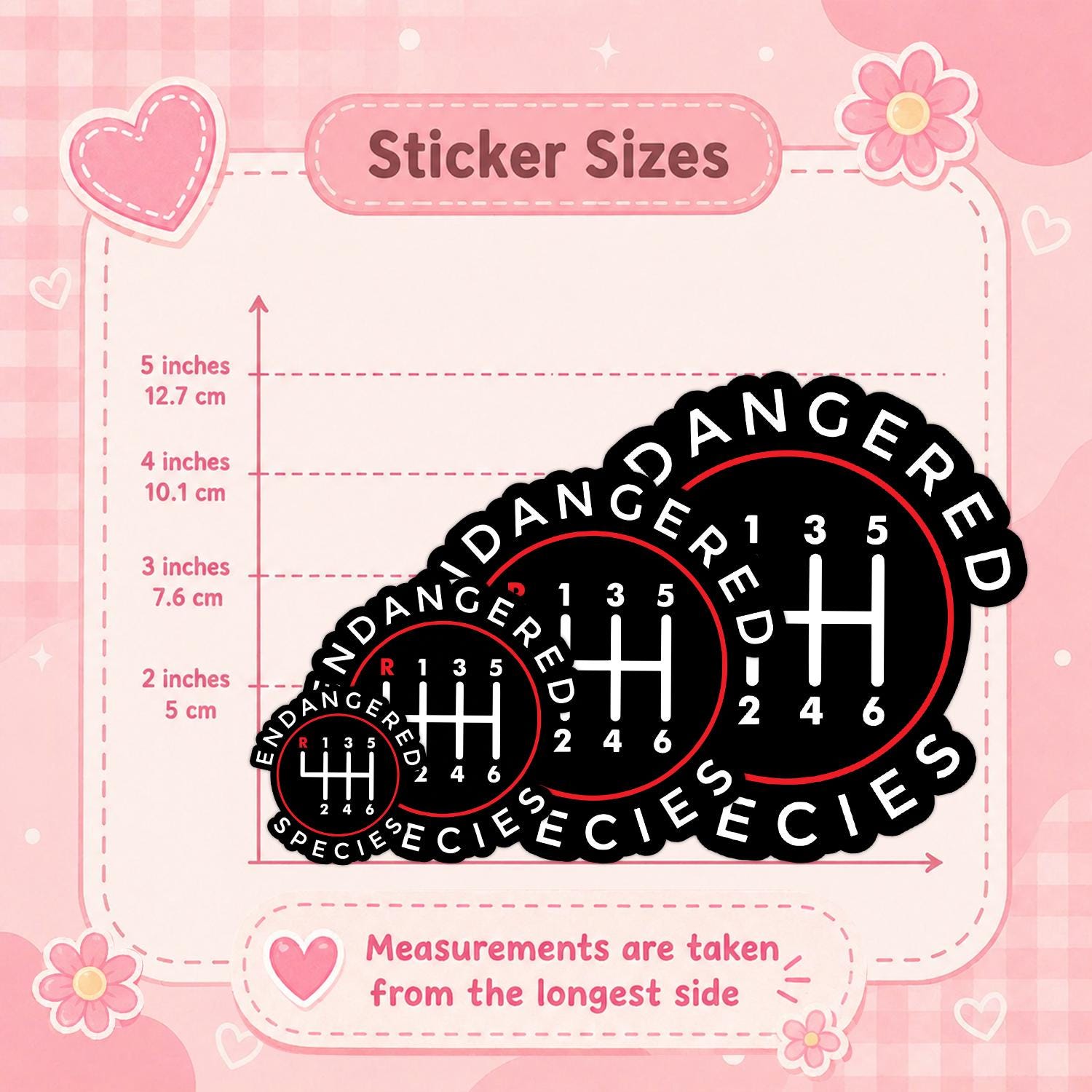 Cdp Sticker Endangered Species Manual Gearbox Sticker, 6 Speed Stick Shift Vinyl ...