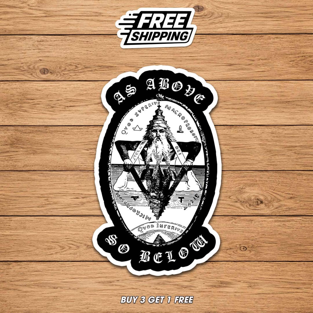 As Above so Below Alchemy Symbol Sticker Set for Laptop Water Bottle ...
