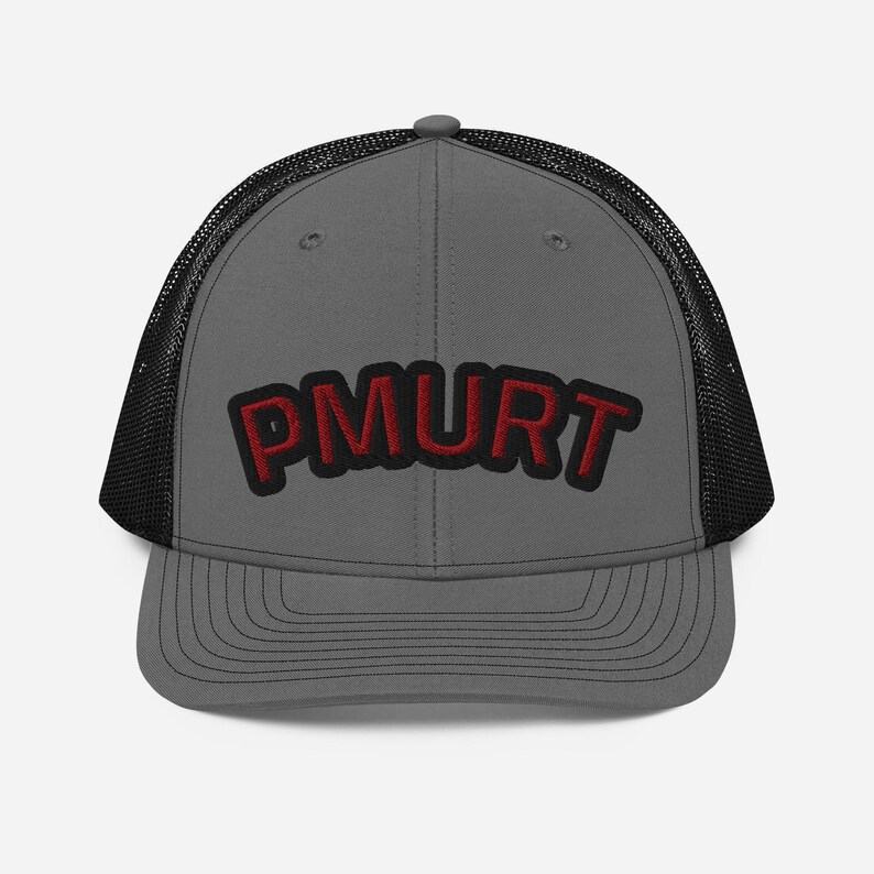 PMURT Embroidered Hat, It Says Trump Backwards Hat, Snapback Trucker Cap,Hidden Message Cap, Funny Political Hat, Conversation Starter Hat