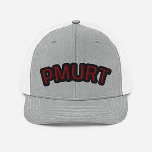 PMURT Embroidered Hat, It Says Trump Backwards Hat, Snapback Trucker Cap,Hidden Message Cap, Funny Political Hat, Conversation Starter Hat