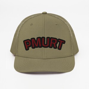 PMURT Embroidered Hat, It Says Trump Backwards Hat, Snapback Trucker Cap,Hidden Message Cap, Funny Political Hat, Conversation Starter Hat