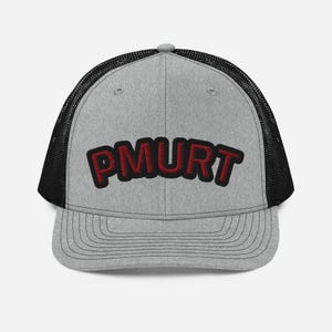 PMURT Embroidered Hat, It Says Trump Backwards Hat, Snapback Trucker Cap,Hidden Message Cap, Funny Political Hat, Conversation Starter Hat