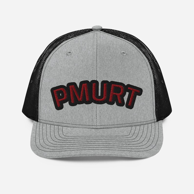 PMURT Embroidered Hat, It Says Trump Backwards Hat, Snapback Trucker Cap,Hidden Message Cap, Funny Political Hat, Conversation Starter Hat