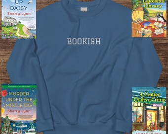 Embroidered Bookish Sweatshirt, Reading sweatshirt, Book gift for her, College, Book gift