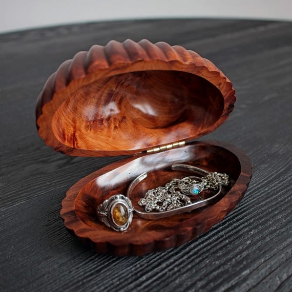 Walnut Shell Shaped Trinket Box - image 1