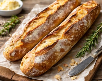 Selbstgemachtes Baguette Rezept PDF (Digitaler Download)