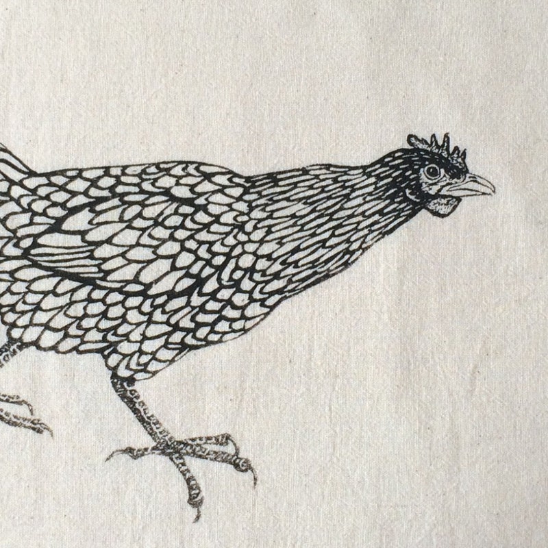 Now Designs Chicken Scratch Print Kitchen Tea Towel – 100% Cotton, 18x28 Inches