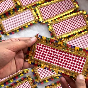 Decorative Bindi Pack, Red Polka Dot Indian Accessories, Wedding Giveaways (50 Pcs)