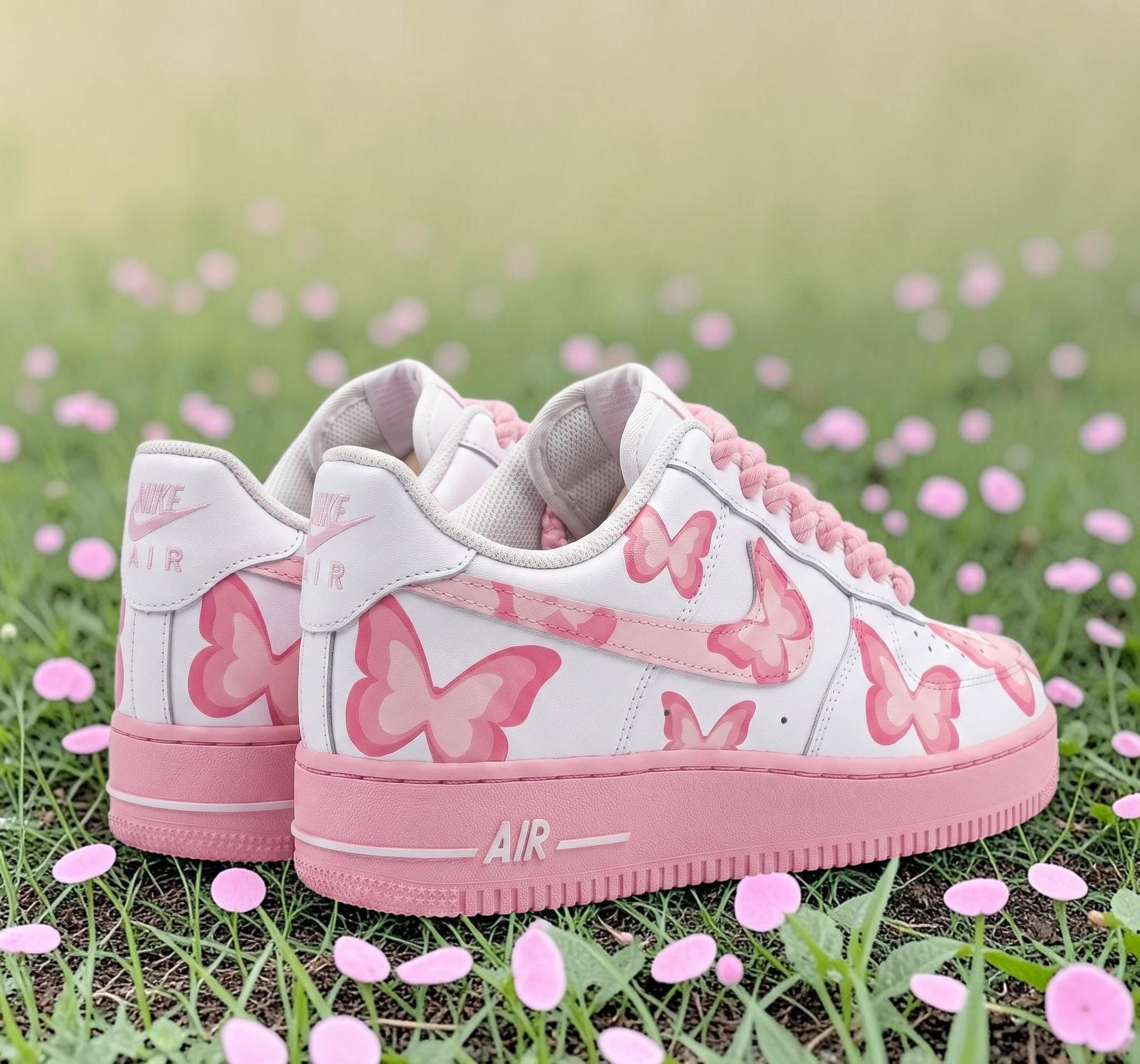 Pink air forces rope laces - Etsy 日本