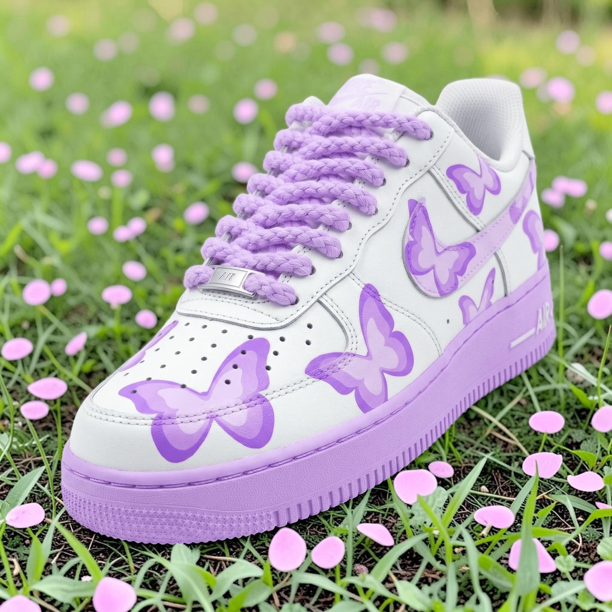 Purple rope laces air force 1 - Etsy 日本