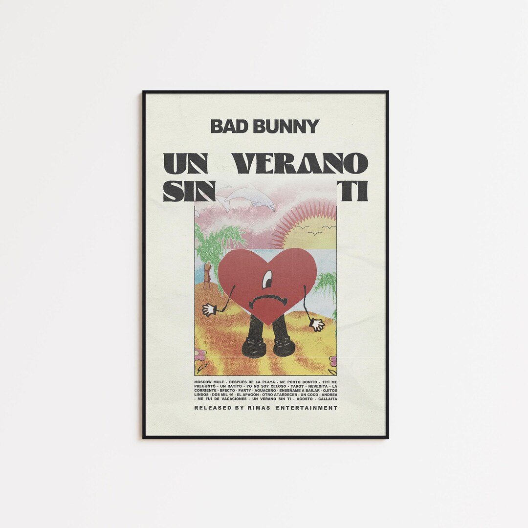 Bad Bunny Posters / Un Verano Sin Ti Poster, Tracklist Album Cover ...