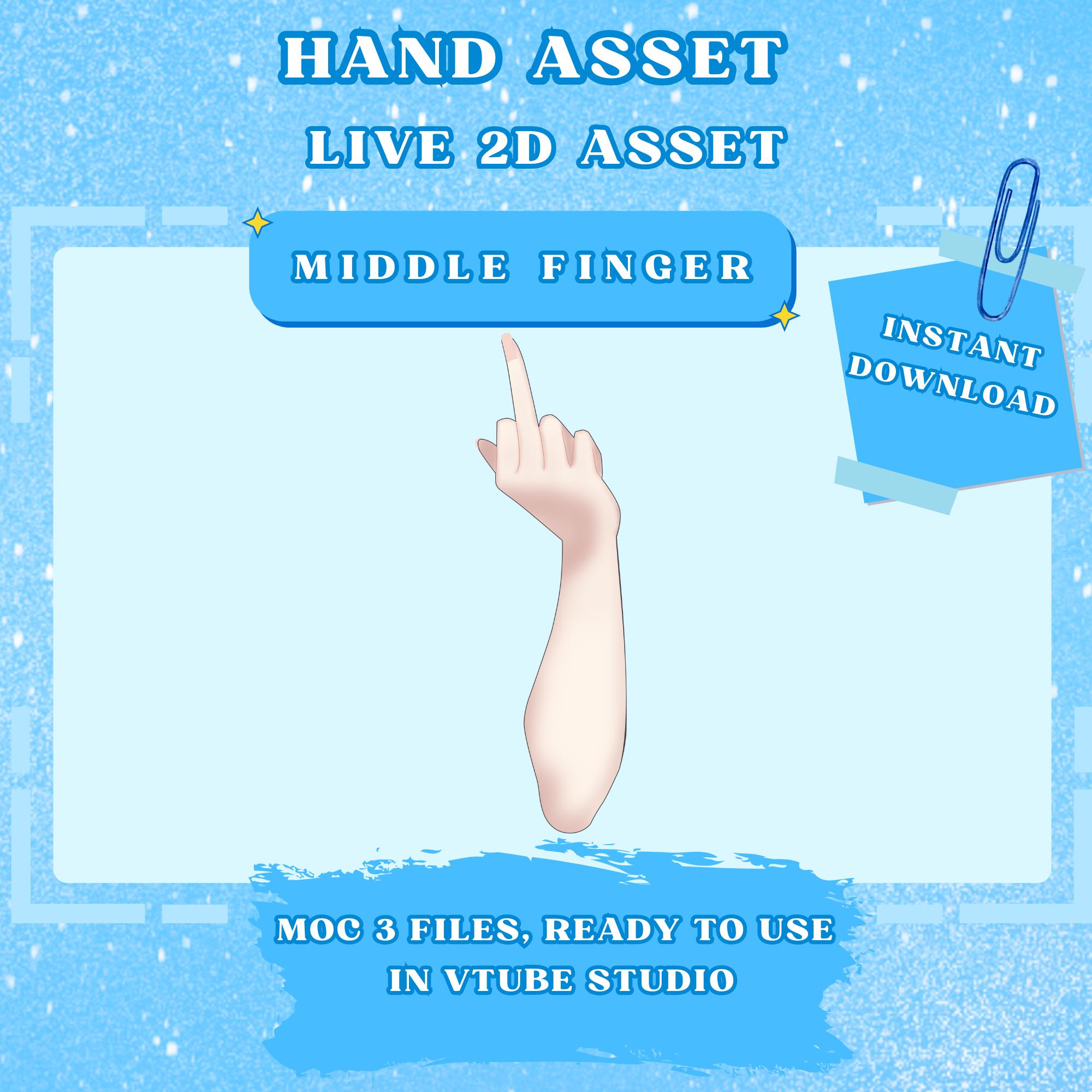 Rigged Middle Finger Vtuber Asset: Live2d Prop (digital Download) - Etsy