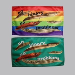 Bandiera Nature Pride - "No Binary No Problems"