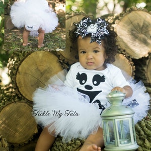 Ghost Tutu Halloween Costume-Baby Girl Ghost Costume-Ghost Tutu Costume-My First Halloween Outfit-Ghost Tutu Outfit *Headband NOT Included*
