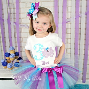 Octopus Themed Birthday Tutu Outfit-Under the Sea Birthday Tutu Outfit-Purple Aqua Turquoise Lilac Ocean Party Tutu Set *Bow NOT Included*