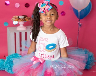 Donut Birthday Tutu Outfit-Doughnut Birthday Tutu Outfit-Donut Birthday Party-Doughnut Birthday-Donut Birthday Tutu Set *Bow NOT Included*