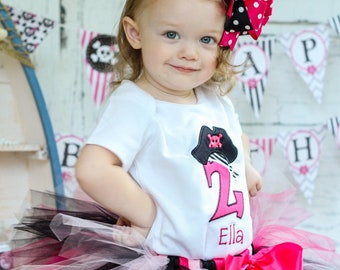Preppy Pirate Birthday Tutu Outfit-Girly Pirate Birthday Pirate-Pirate Princess Party *Bow NOT Included*
