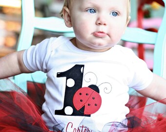 Ladybug Birthday Tutu Outfit-Ladybug Tutu-Ladybug Birthday Outfit-Ladybug First Birthday Tutu Outfit "Bow NOT Included*