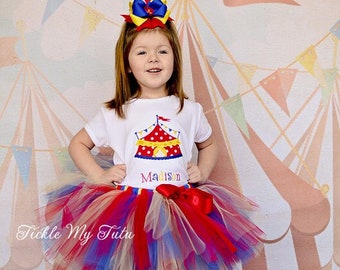 Under the Big Top Circus Tent Carnival Themed Birthday Tutu Outfit-Carnival Themed Birthday Tutu Set-Circus Tutu Set *Bow NOT Included*