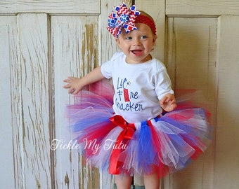 Fourth of July Lil' Firecracker Tutu Outfit-4th of July Pageant Outfit-4th of July Birthday Outfit *Bow NOT Included*
