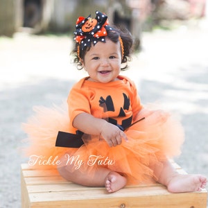 Pumpkin Tutu Halloween Costume-baby Girl Jack-o-lantern - Etsy