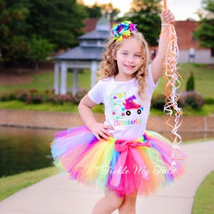 Roller Skate Themed Birthday Tutu Outfit-Skating Party Birthday Tutu Set-Roller Skate Party Outfit Bow NOT Included image 1