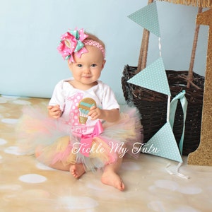 tutu Includes top Can be made to match your party colors Red and damask Whimsical Hot Air Balloon Birthday Tutu Outfit