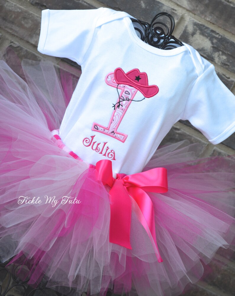 Cowgirl Cutie Birthday Tutu Outfit-Cowgirl Party Tutu Set-Cowgirl Birthday Outfit-Horse Party Tutu Set-Cowgirl First Birthday Outfit