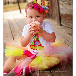 It's My Party Birthday Hat Tutu Outfit-First Birthday Tutu Outfit-Party Hat Birthday Tutu Set-First Birthday Outfit Bow NOT Included image 1