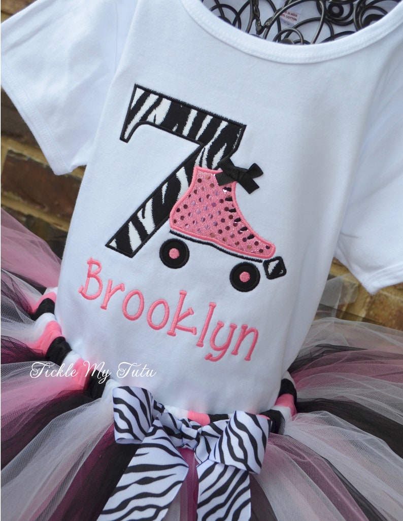 Roller Skate Themed Birthday Tutu Outfitskating Party Etsy