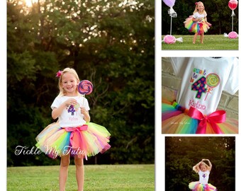 Sweet Shoppe Candy Party Birthday Tutu Outfit-Candy Birthday Tutu Set-Candy Party Tutu Set-Birthday Candy Tutu Outfit *Bow NOT Included*