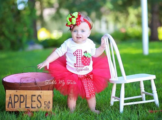 Apple Of My Eye Birthday Tutu Outfit-Apple Orchard Birthday Tutu Set-Apple Birthday Tutu Set *Bow NOT Included*