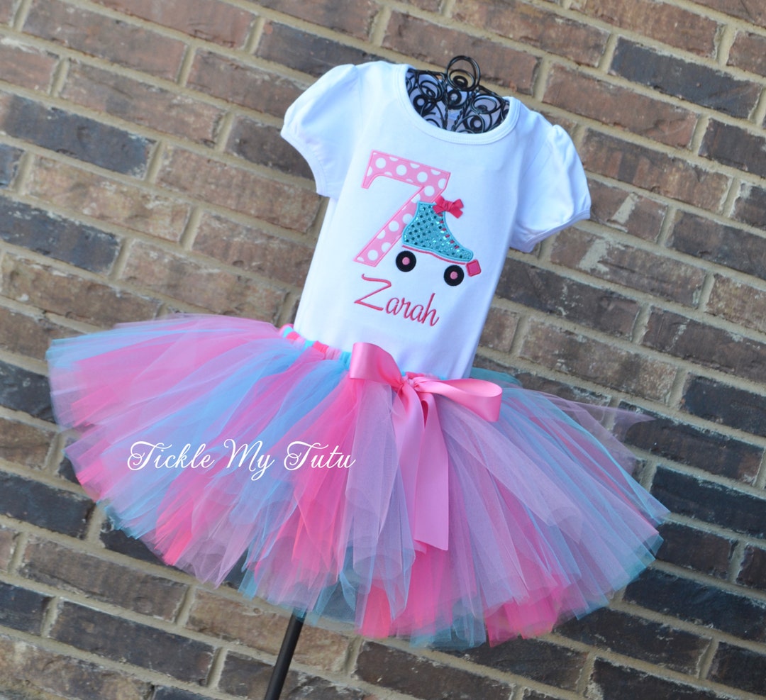 Roller Skate Themed Birthday Tutu Outfitskating Party Birthday Tutu
