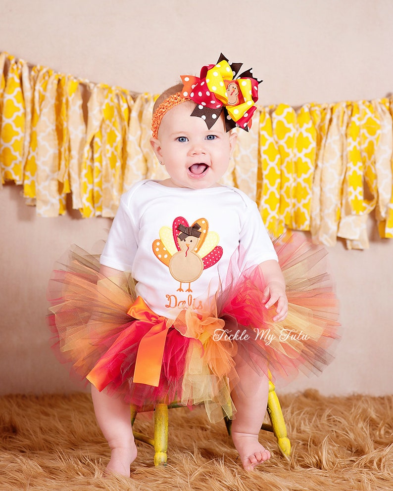 Clothing Clothing Sets Harvest Colors Thanksgiving Tutu Outfit Thanksgiving Pageant Outfit My First Thanksgiving Tutu Outfit Bow Not Included Little Turkey