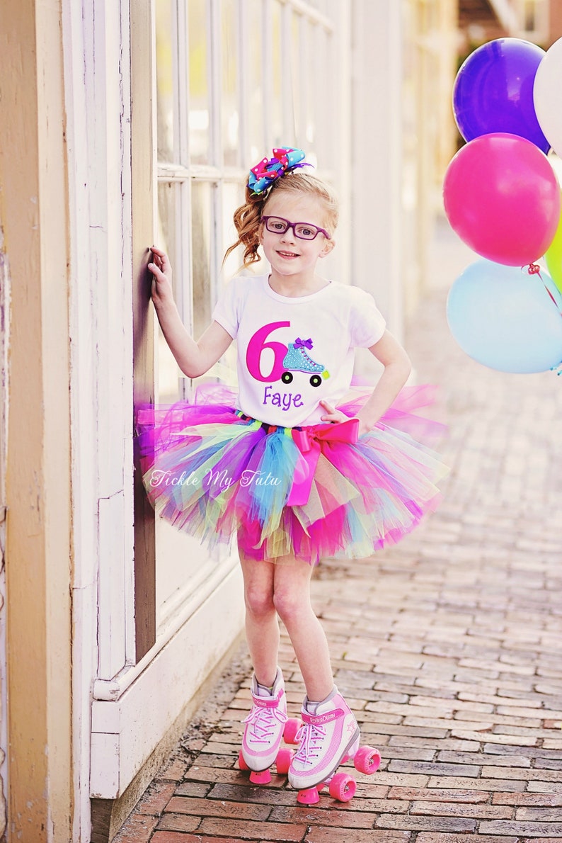 Roller Skate Themed Birthday Tutu Outfitskating Party Etsy