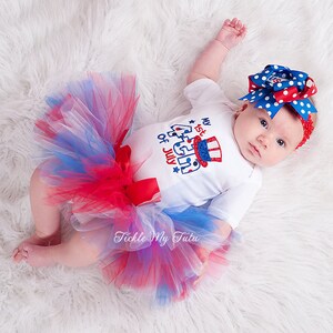 My First Fourth Of July Tutu Outfit-4th of July Pageant Outfit-4th of July Tutu Outfit Bow NOT Included image 1