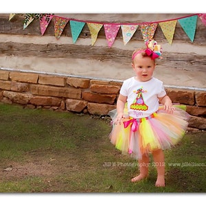 It's My Party Birthday Hat Tutu Outfit-First Birthday Tutu Outfit-Party Hat Birthday Tutu Set-First Birthday Outfit Bow NOT Included image 2