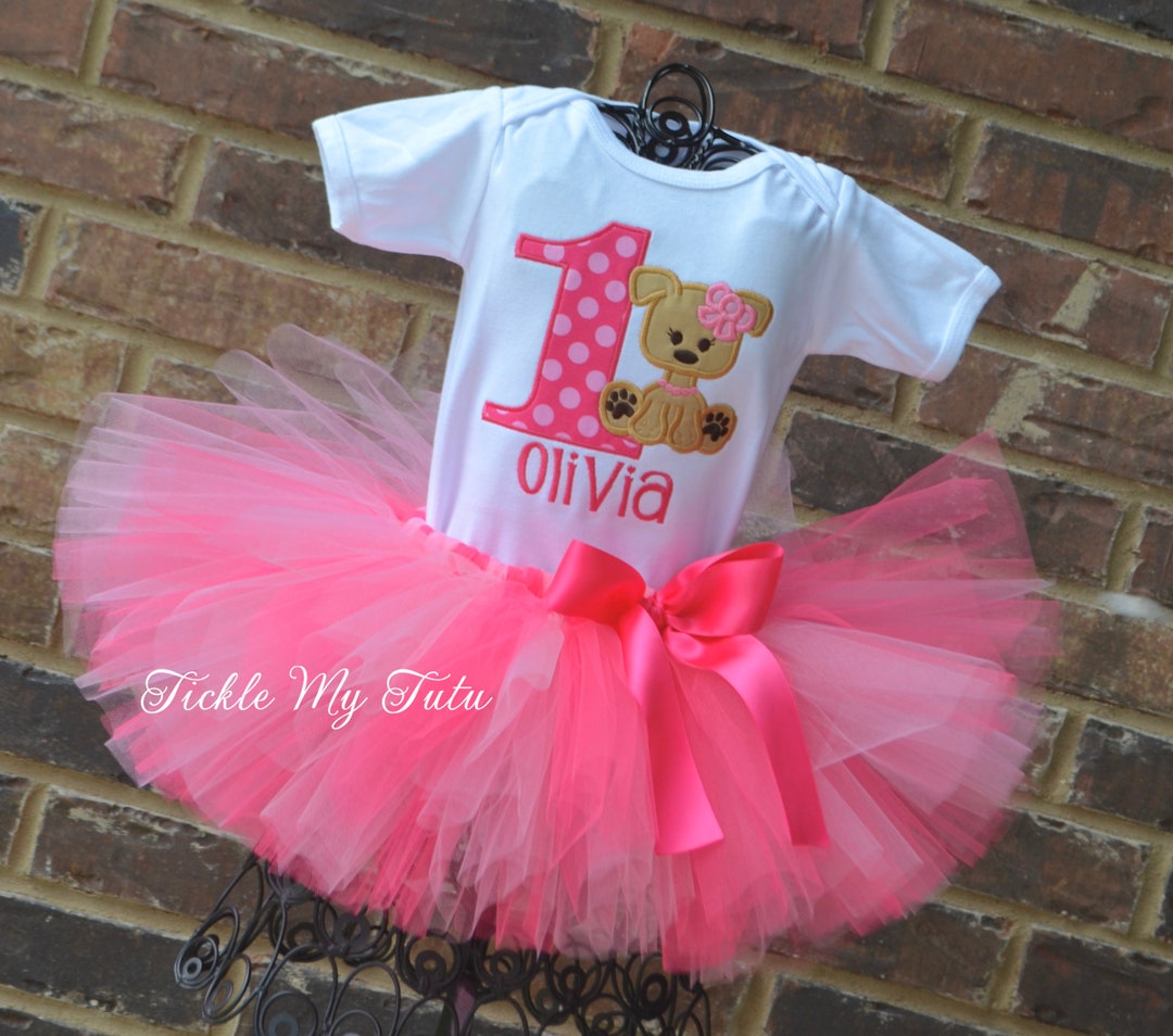 Puppy Pawty Birthday Tutu Outfitpuppy Themed Birthday Tutu Etsy
