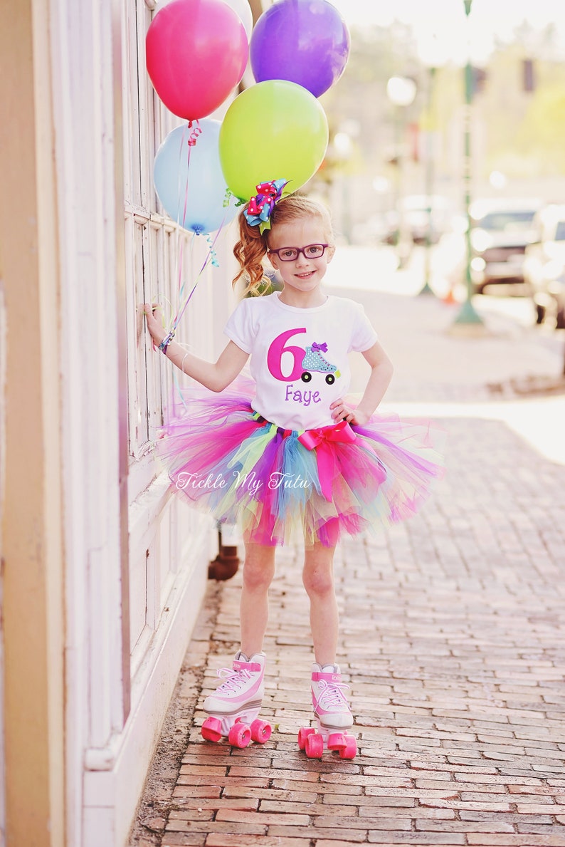 Roller Skate Themed Birthday Tutu Outfitskating Party Etsy